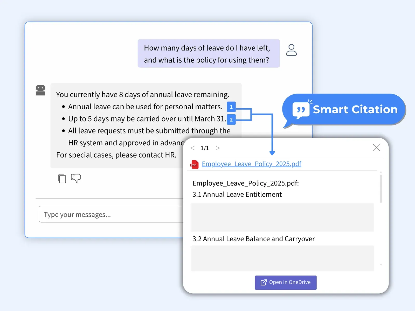 Traceable Knowledge Q&A UI